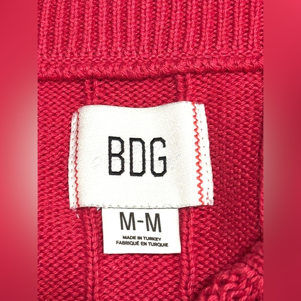 BDG Urban Outfitters Emmett Cable Knit Asymmetric Pullover Sweater Size Medium - Picture 10 of 12